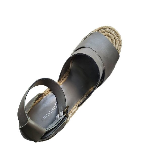 Treasure & Bond Sannibel High Heel Espadrille Platform Wedges Taupe Gray Size 10 - Picture 8 of 15